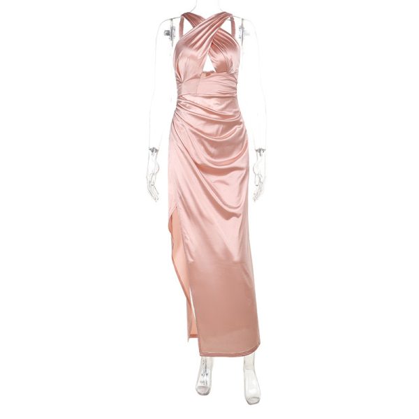 Cross neck sexy hollow slit dress - Image 6